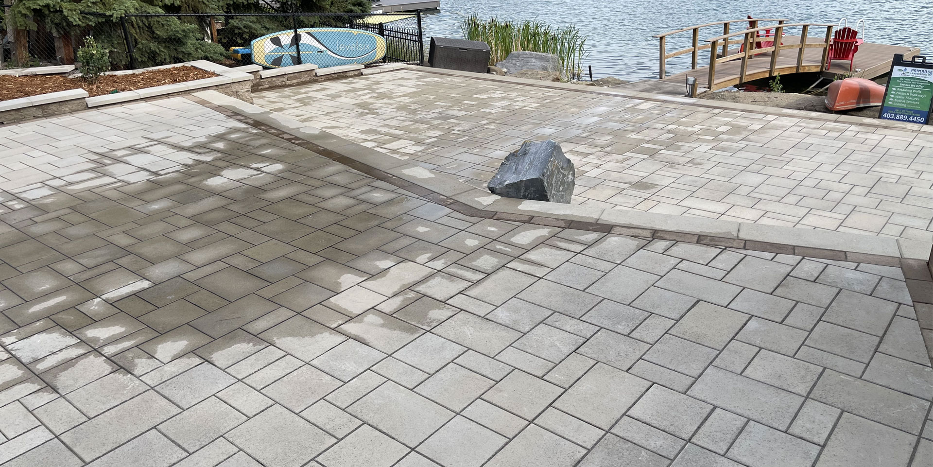 Paver patio landscaping