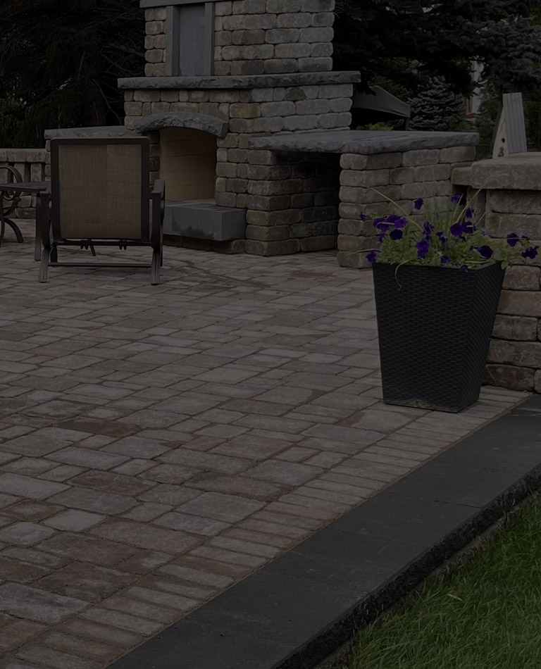 Paver patio hero mobile